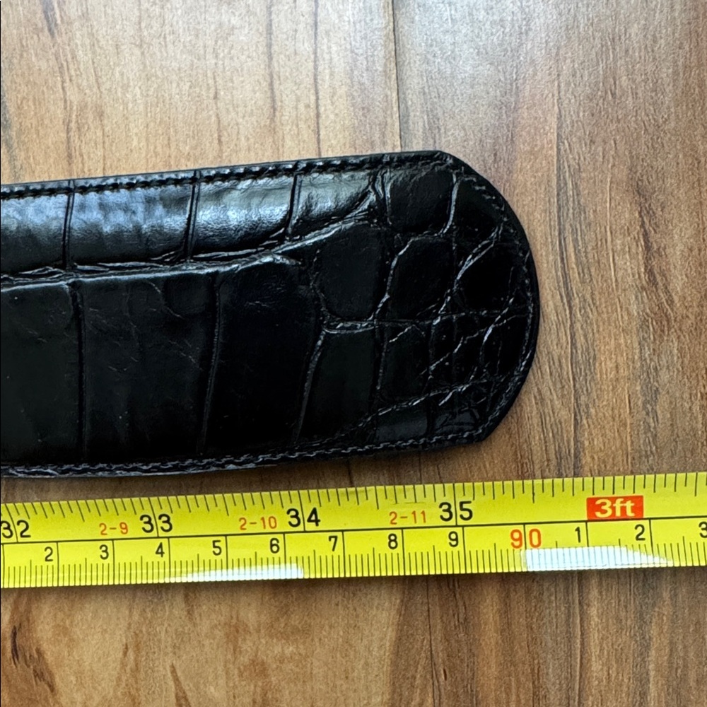 VTG • Black Leather Belt - Picture 6 of 8